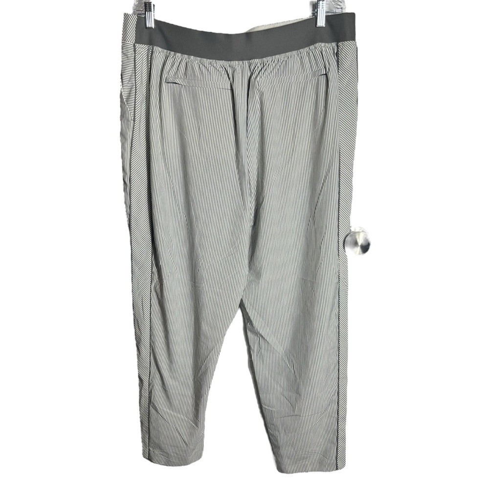 Athleta Brooklyn Textured Ankle Pant White Stripe, Size 18 - Picture 2 of 14